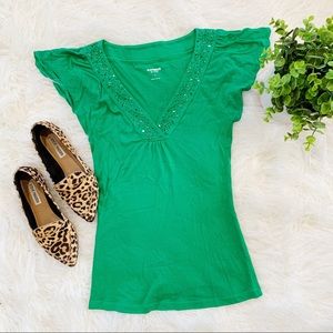 Express Sexy Basic Tee Green